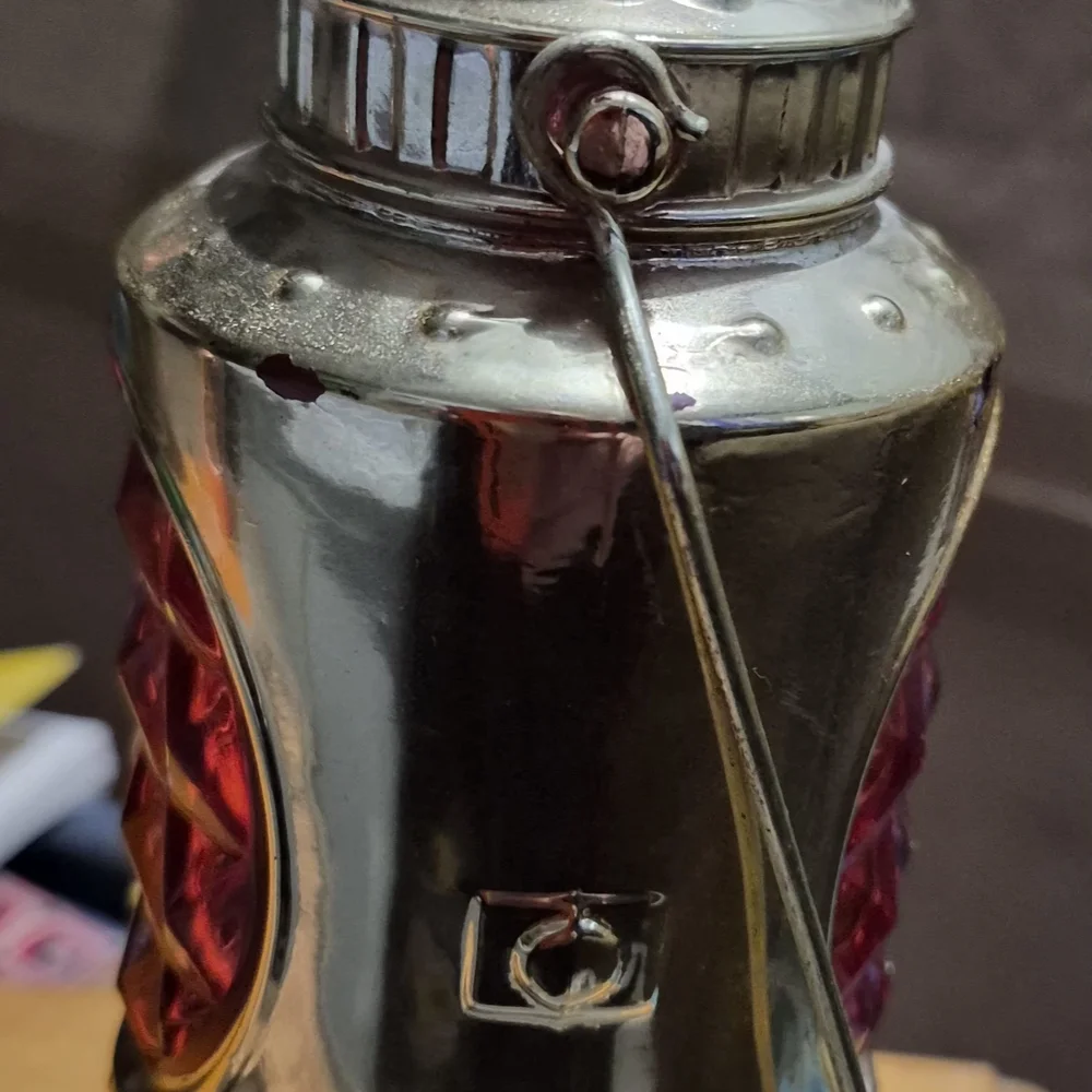 Avon Red and Silver Decorative Lantern